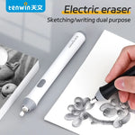 Electric Erasers Less Rubber Crumb Thick/Thin Rubber can be Changed Simple Korean Stationery Safe and Efficient School Supplies