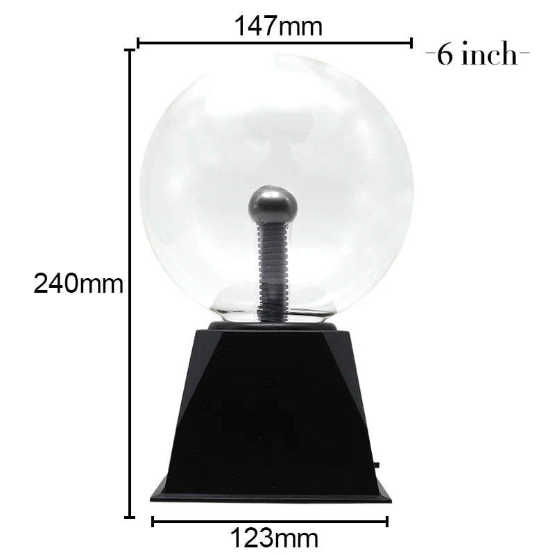 Magic Crystal Plasma Ball Lamp 3 4 5 6 8 Inch Electric Lamp Night Light Kids Gift Birthday Christmas Novelty Glass Plasma Lamp