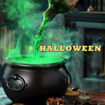 Halloween WitchCauldron with LED Light & Fog Mist Maker  Skeleton Decor for Spooky Hocus Pocus Party, Home, Halloween Party
