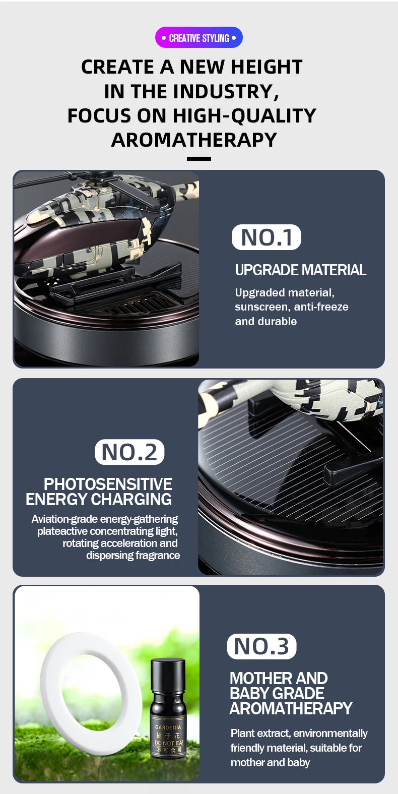 Car Solar Powered Rotation Helicopter Airplane Air Freshener Solar Helicopter Interior Perfume Trim Diffuser Rotary Aromatherapy