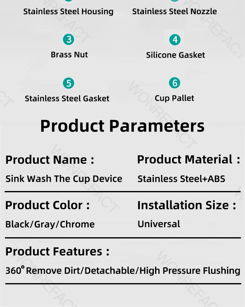 Kitchen Sink Glass Rinser Faucet Cup Rinser for Kitchen Sinks Bottle Washer Kitchen Sink Accessories Stainless Steel