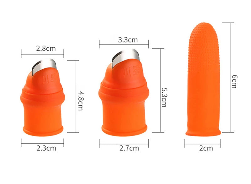 Finger Protector Silicone Thumb Knife Protector Gears Cutting Vegetable Harvesting Knife Pinching Plant Blade Scissors Gloves