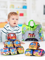 Soft Fabric Car Toy for Babies - Tear-Resistant Cloth Book with Storage Bag and Play Mat, Early Learning Travel Sensory Toy Gift