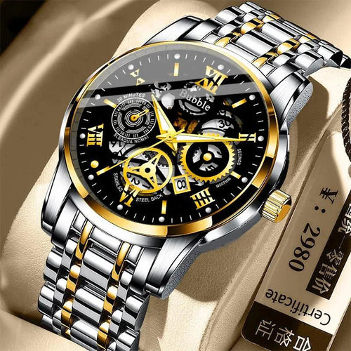 Watch For Men Trendy High end Light Luxury Versatile Quartz Watches Glow Waterproof Roman Hollow Male's Clock Watch UTHAI L93