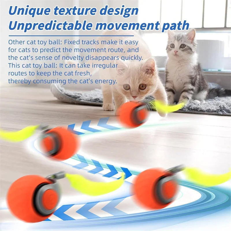 Smart Cat Toys Balls Automatic Interactive Pet Electric Rolling Teaser USB Rechargeable Kitty Moving Bouncing ball Mouse Car toy