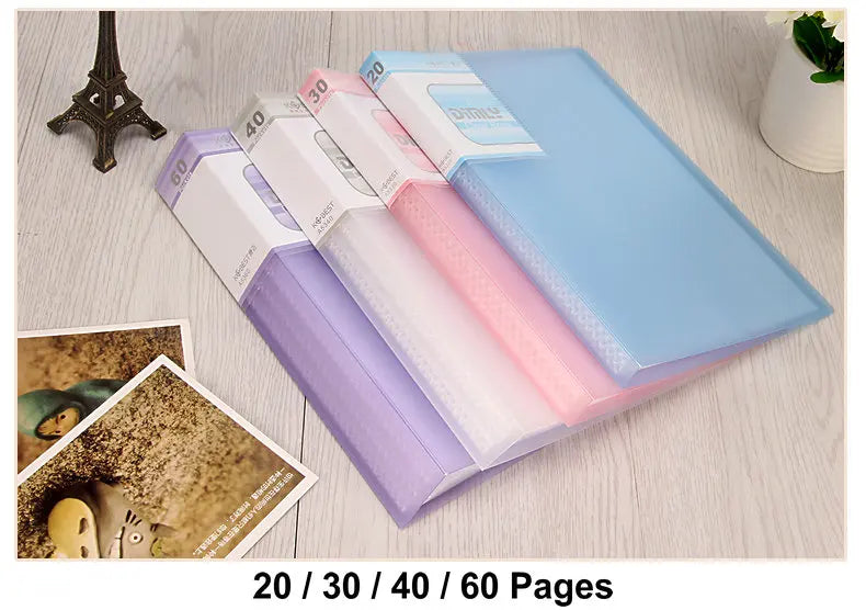 Office Document Organizer Folder A5 Display Book Transparent PVC Bag Document Storage B5 Paper Folder For Documents