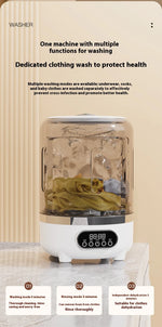 Portable Mini Washing Machine Automatic Washer Machine Clothes Cleaning Tool For Dormitories Travel Camping Hotel Apartment