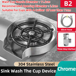 Kitchen Sink Glass Rinser Faucet Cup Rinser for Kitchen Sinks Bottle Washer Kitchen Sink Accessories Stainless Steel