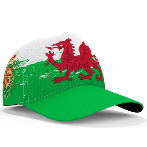 Wales Baseball Caps Free Custom Name British Team Logo Uk Hats Country Travel Britain Nation United Kingdom Cymru Flags Headgear