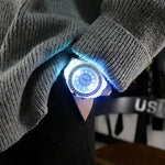 led Flash Luminous Watch Personality trends students lovers jellies woman men's watches 7 color light WristWatch bayan kol saati