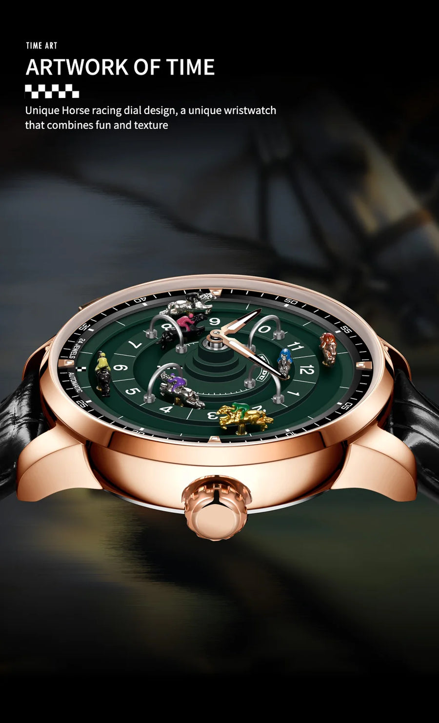 Pindu Horse Gambling Series Men's Full Automatic Mechanical Watch European Racing Roulette Entertainment Design Party Watch