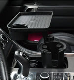 Car Cup Holder Expander Multi-Function Drink Holder with Food Table 360-Degree Adjustable Base Tray for Snack