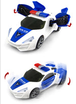 Electric Dancing Deformation Rotating Universal Police Toy Car Child Kid Girl Car Christmas Birthday Gift