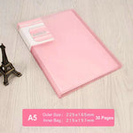 Office Document Organizer Folder A5 Display Book Transparent PVC Bag Document Storage B5 Paper Folder For Documents