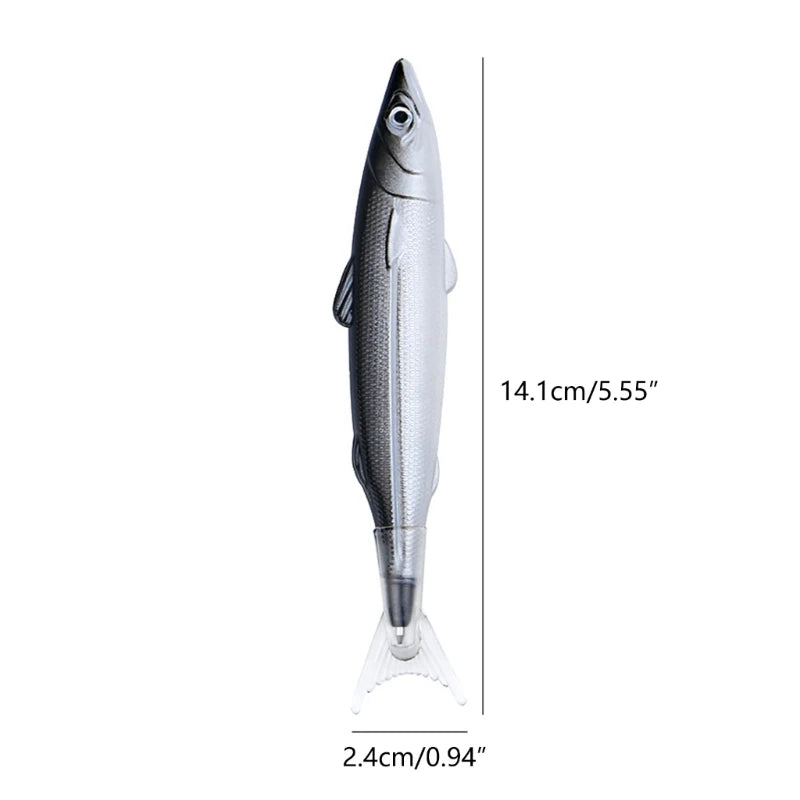Pack of 6 Fish Pen Ballpoint Pens Novelty Fishing Pen 0.5mm Decor Party Dropsale