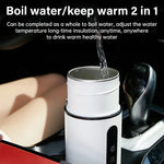 420ml Portable Car Heating Cup Electric Kettle 304 LED Smart Temperature Control Warmer Stirring Cup Heating Bottle Mixing Cup