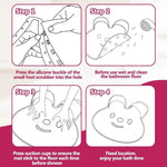 Cute Shower Foot Scrubber Mat Household Creative Feet Scrubber Mat Hands-Free Non-Slip Foot Massage Scrubber Foot Cleaner