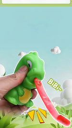 Pinch Frog Dinosaur Sticking Tongue Out Toys Funny Sensory Stress Relief Fidget Toys Cat Toys School Gifts for Kids Children