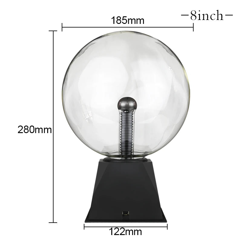 Magic Crystal Plasma Ball Lamp 3 4 5 6 8 Inch Electric Lamp Night Light Kids Gift Birthday Christmas Novelty Glass Plasma Lamp