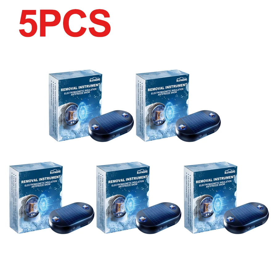 1-10pcs Car Window Glass Anti-ice Snow Remover Solar/USB Antifreeze Snow Removal Instrument Winter Deicing Device Car Defroster
