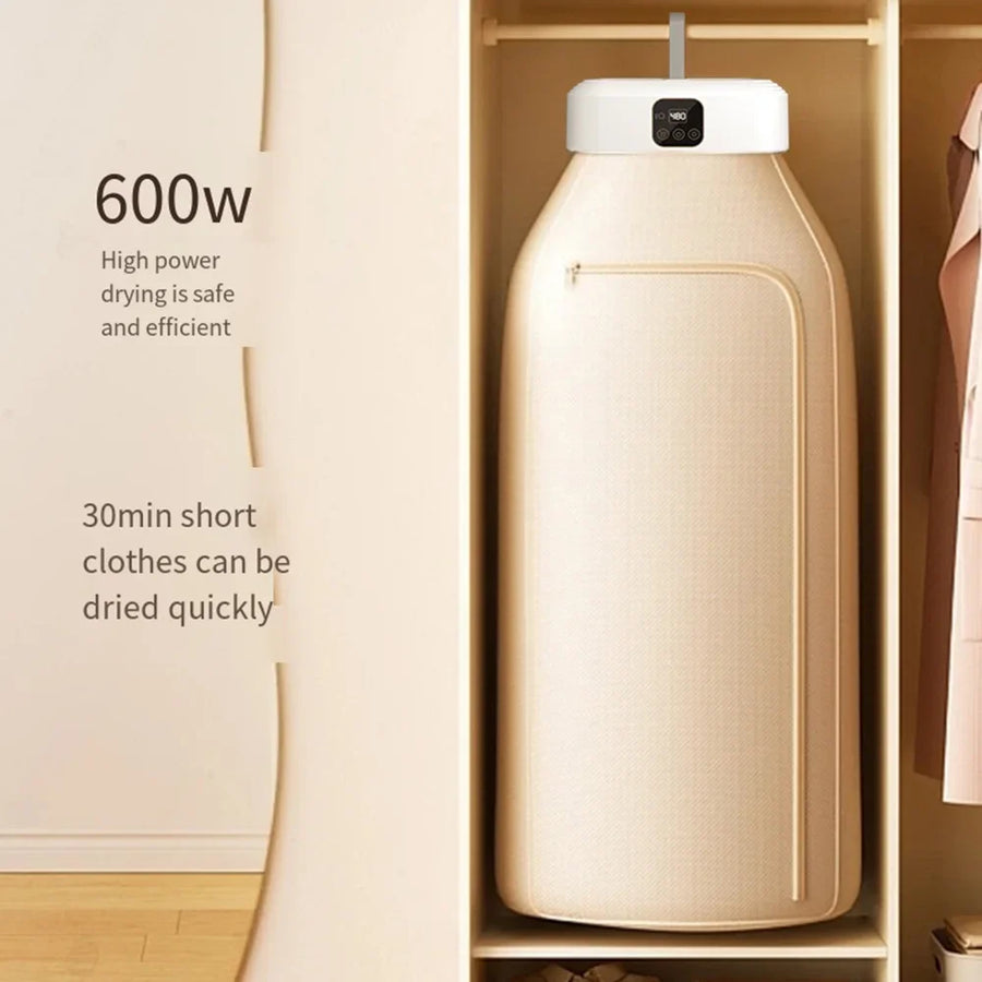 Portable Clothes Dryer,Portable Dryer for Apartments Home Travel RVs,Compact Foldable Mini Electric Laundry Dryer with Dryer Bag