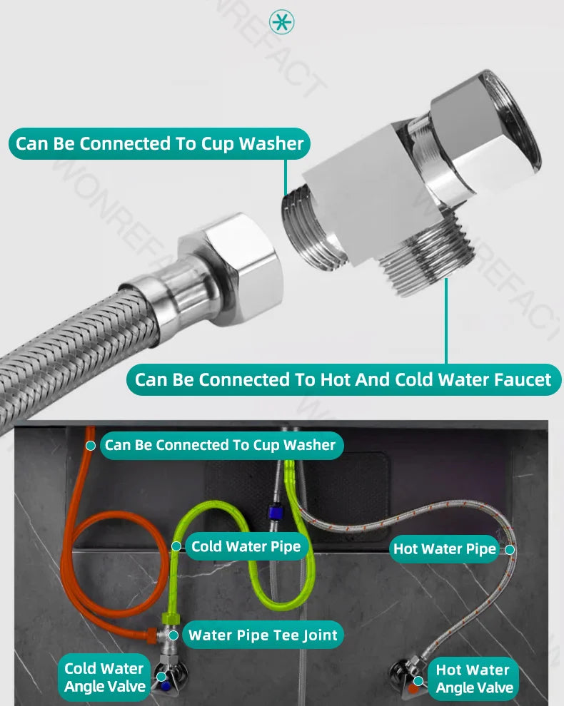 Kitchen Sink Glass Rinser Faucet Cup Rinser for Kitchen Sinks Bottle Washer Kitchen Sink Accessories Stainless Steel