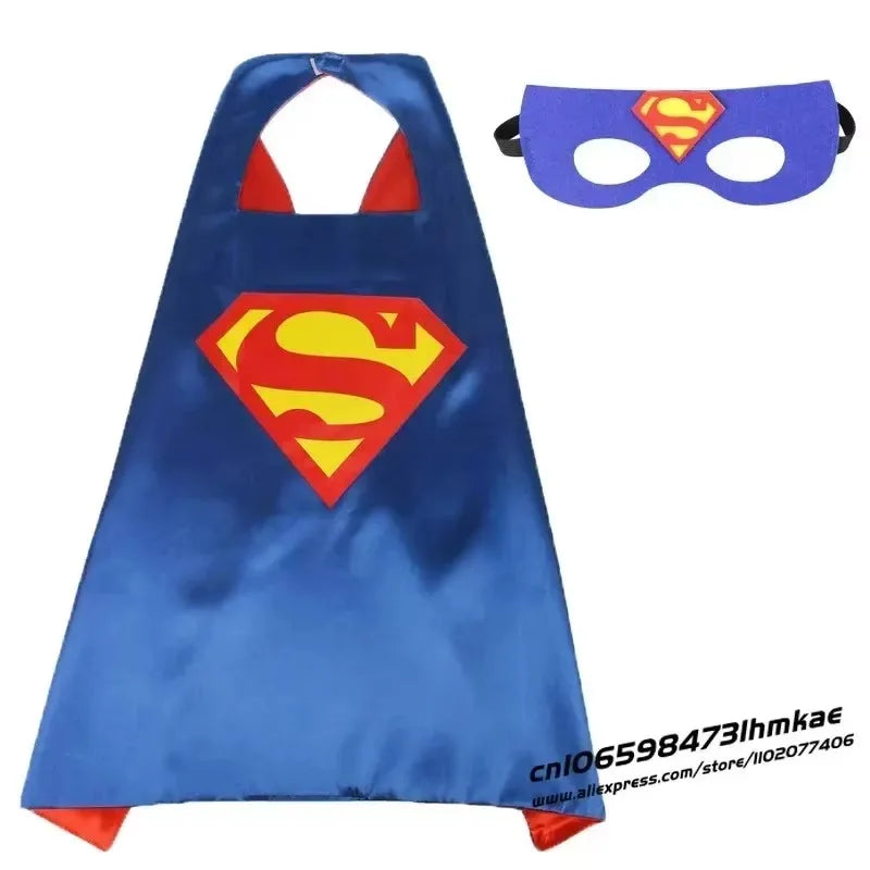 Disney Marvel Masquerade Mask Cape Cloak Anime Spider Man Batman Cloak Action Figure Marvel Toys Cosplay Child Xmas Party Gifts