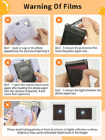 Portable Instant Camera Striped Woven Bag And Photo Paper Set With Five Shooting Modes Suitable for Beginners When Taking Photos