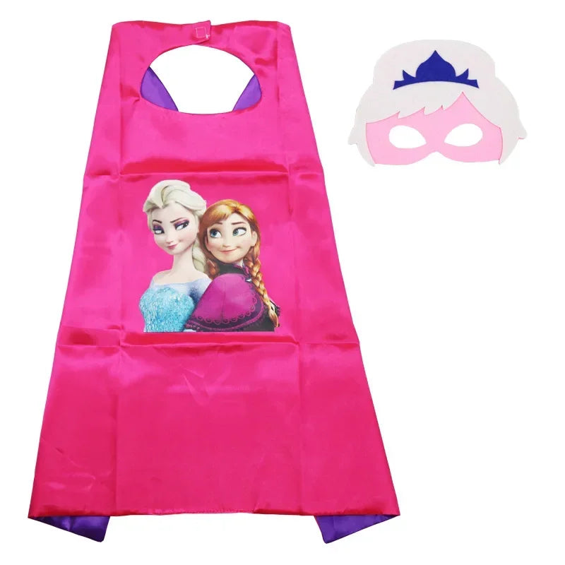 Disney Marvel Masquerade Mask Cape Cloak Anime Spider Man Batman Cloak Action Figure Marvel Toys Cosplay Child Xmas Party Gifts