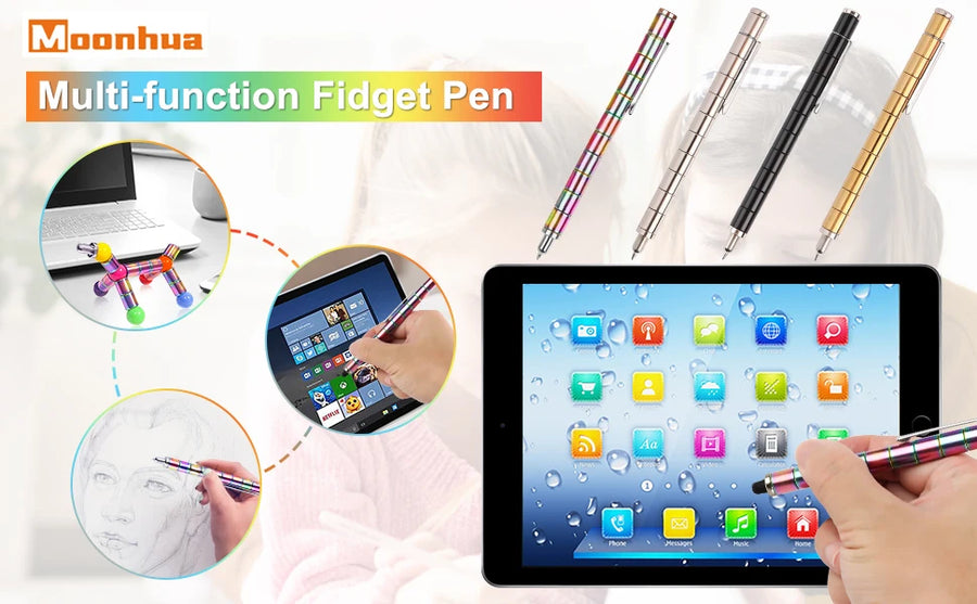 Fidget Pen Magnetic Toys Multifunctional Gift Deformable Decompression Magnet Writing Pen Eliminate Pressure Pen