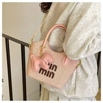 2025 New Designers' Bags - Popular Knitted Bags for Ladies, Casual and Versatile Beach Carry-Along Handbags and Tote Bags