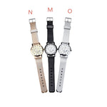 Men High-End Quartz Wristwatches Fashion Trend Stainless Steel Dial Sport Leather Band Watches Creative Hollow Out Dial Watch