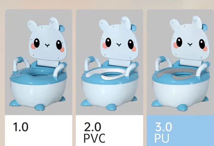 Children's Potty 1-6 Years Old Upgraded Cute Rabbit Baby Toilet Seat Baby Potty Portable Stool Boys & Girls Safe Trainer Seat WC