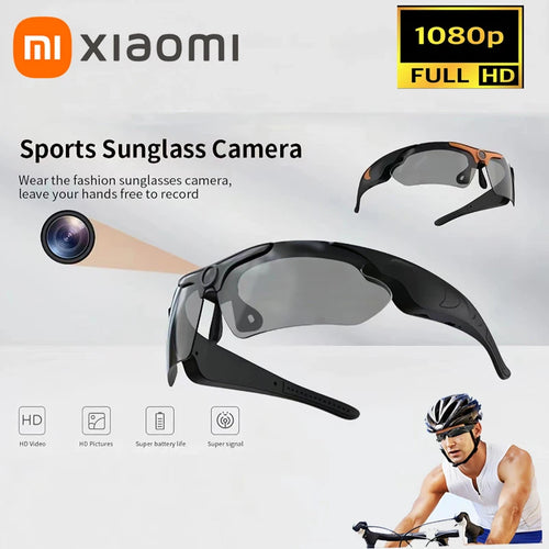 Xiaomi New Sunglasses With 1080p High-definition Mini Camera Smart Glasses Cycling Recorder Outdoor Sports Recording Goggles