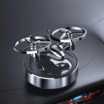 Solar Powered Rotation Helicopter Solar Aromatherapy Car Air Freshener Alloy Fragrance Auto Aroma Diffuser Interior Accessories