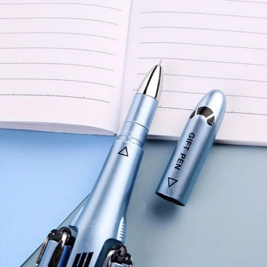 Creative Aircraft Airplane Gel Pen Fashion Rleaxing Deformation Toy Foldable Funny Helicopter Pen Children's Day gift