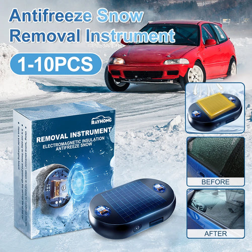 1-10pcs Car Window Glass Anti-ice Snow Remover Solar/USB Antifreeze Snow Removal Instrument Winter Deicing Device Car Defroster
