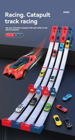 Racing Toys Track Stunt Speed Car Wheels DIY Rail Kits Assembled Model 18pcs Boys Girls Children Gift for Kid Christmas Present