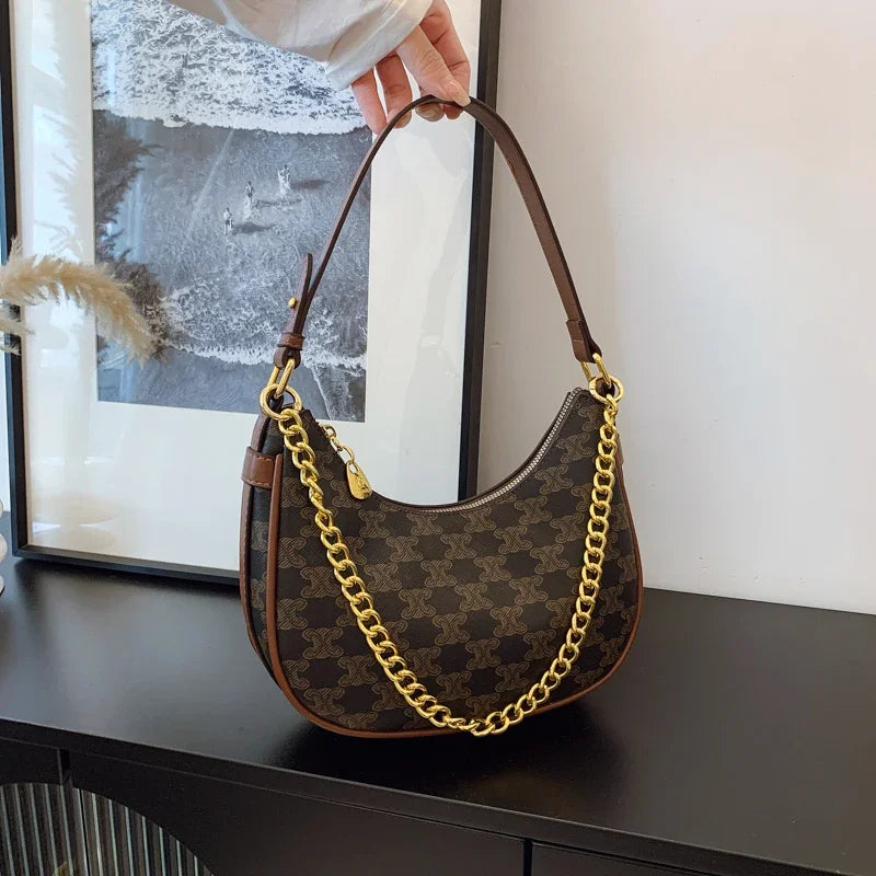 Classic Elegant Handbags For Ladies, Leather Tote Bag By Famous Designer, Women's Shoulder Bag Luxury Brand