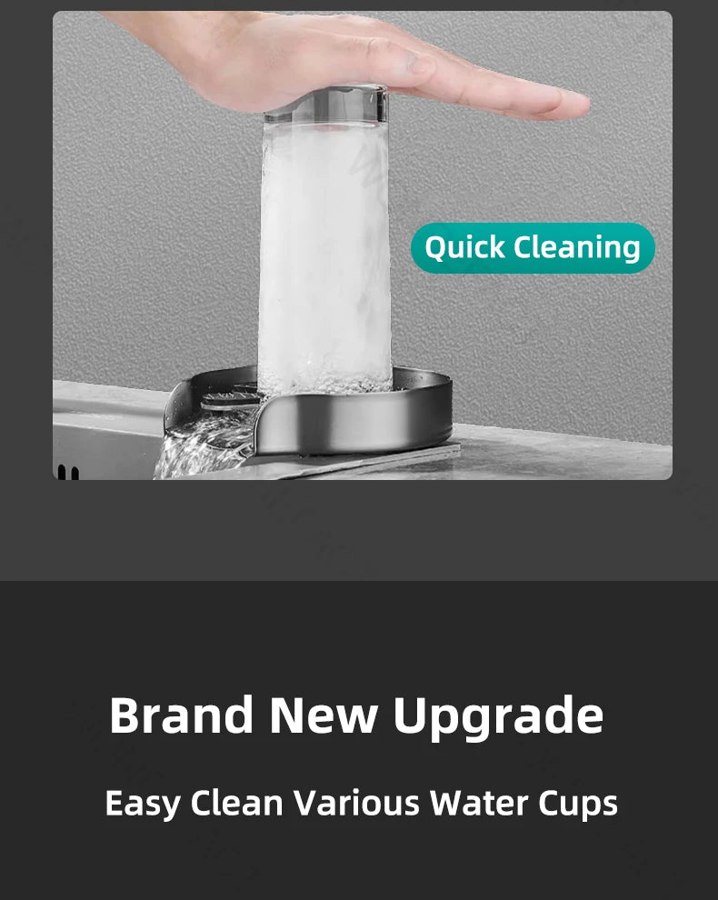 Kitchen Sink Glass Rinser Faucet Cup Rinser for Kitchen Sinks Bottle Washer Kitchen Sink Accessories Stainless Steel