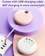 20000mAh Mini Powerbank Portable Round Self-wired  Fast Charging High Capacity Digital Display Power Bank For Iphone Xiaomi