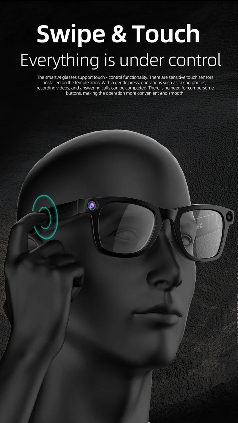 VIVO G300 Smart AI Glasses 1200W pixel AI Shooting Camera HD Photo Video Voice Call Translation Waterproof Bluetooth ChatGPT NEW