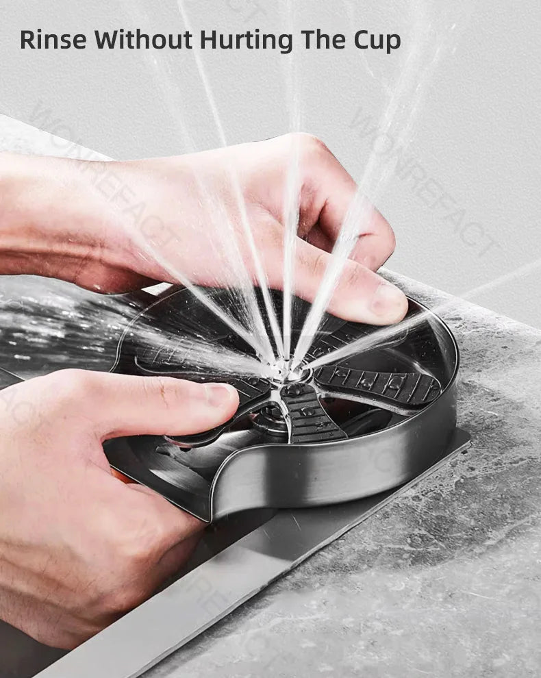 Kitchen Sink Glass Rinser Faucet Cup Rinser for Kitchen Sinks Bottle Washer Kitchen Sink Accessories Stainless Steel