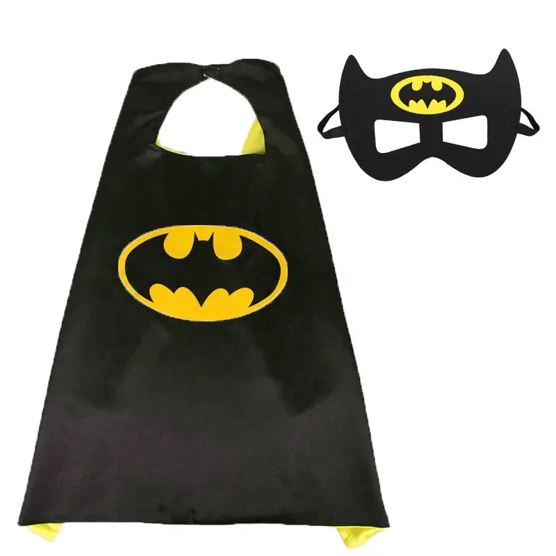 Disney Marvel Masquerade Mask Cape Cloak Anime Spider Man Batman Cloak Action Figure Marvel Toys Cosplay Child Xmas Party Gifts