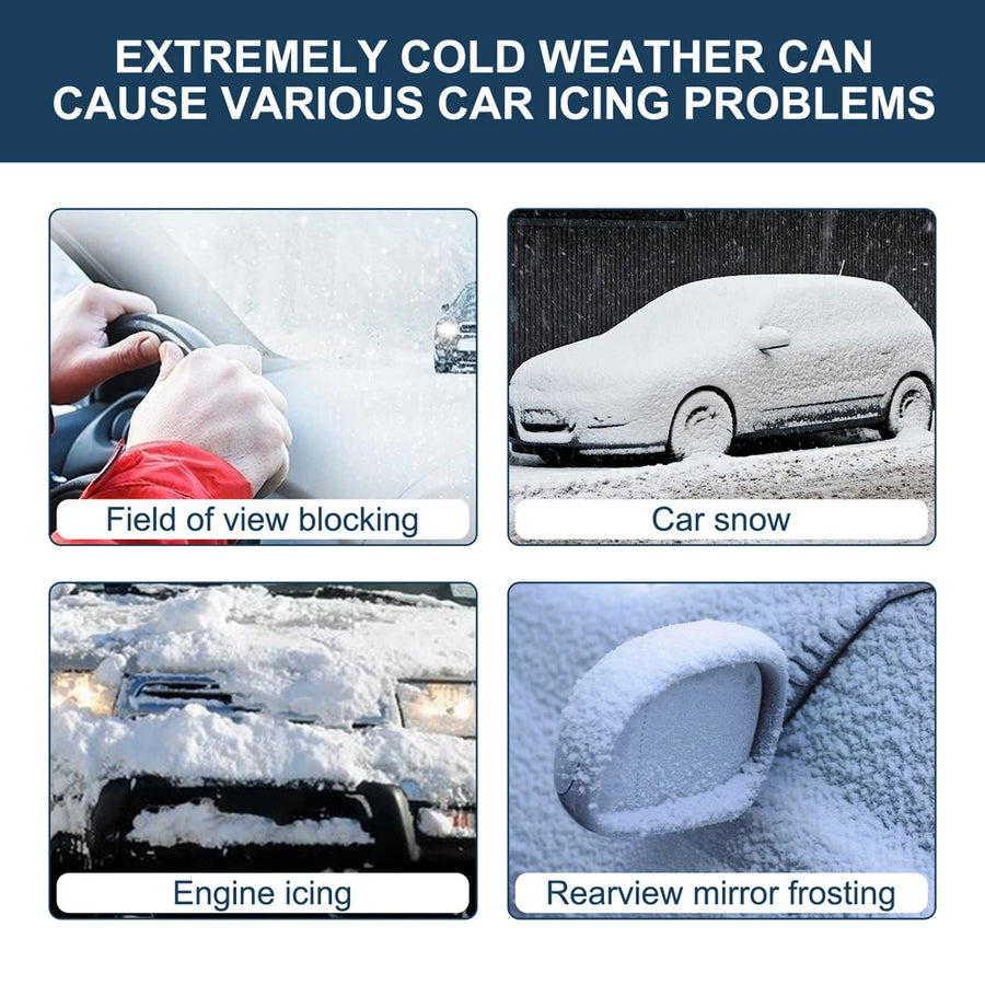 1-10pcs Car Window Glass Anti-ice Snow Remover Solar/USB Antifreeze Snow Removal Instrument Winter Deicing Device Car Defroster