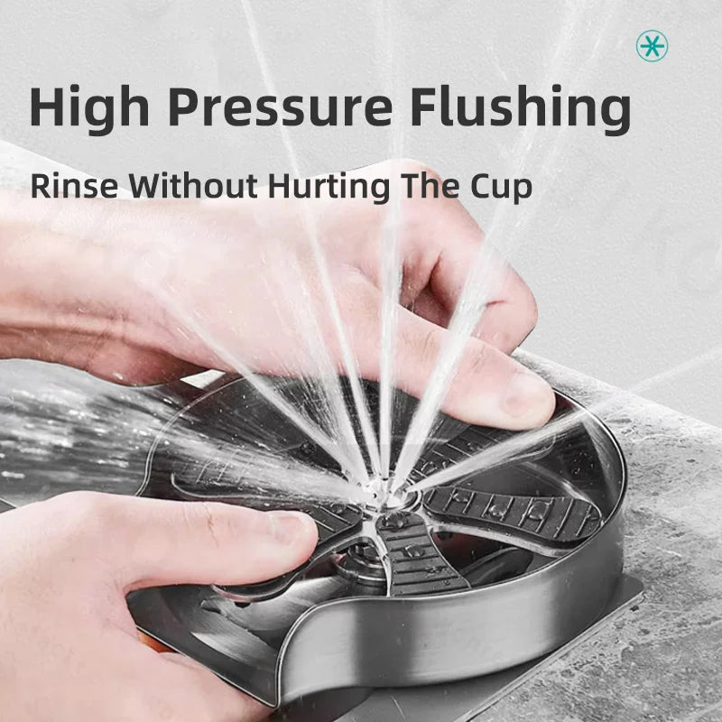 Kitchen Sink Glass Rinser Faucet Cup Rinser for Kitchen Sinks Bottle Washer Kitchen Sink Accessories Stainless Steel