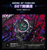 Men's Junior High School Student Fashion Trend Black Technology Sports Glow Men's Electronic Watch