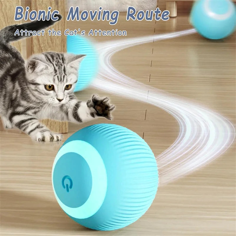 Smart Cat Toys Balls Automatic Interactive Pet Electric Rolling Teaser USB Rechargeable Kitty Moving Bouncing ball Mouse Car toy