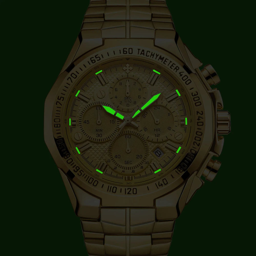 Relogio Masculino WWOOR Mens Watches 2024 Top Brand Luxury Wrist Watches For Men Gold Big Golden Male Chronograph Wristwatch Man