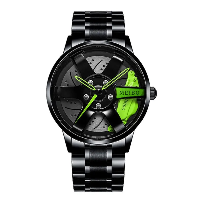 Fashion Wheel Design Men Watch Unique Trend Steel Racing Brake Calipers Quartz Watches For Man Gifts Hot Sale
